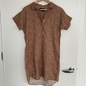 100% linen shirt dress